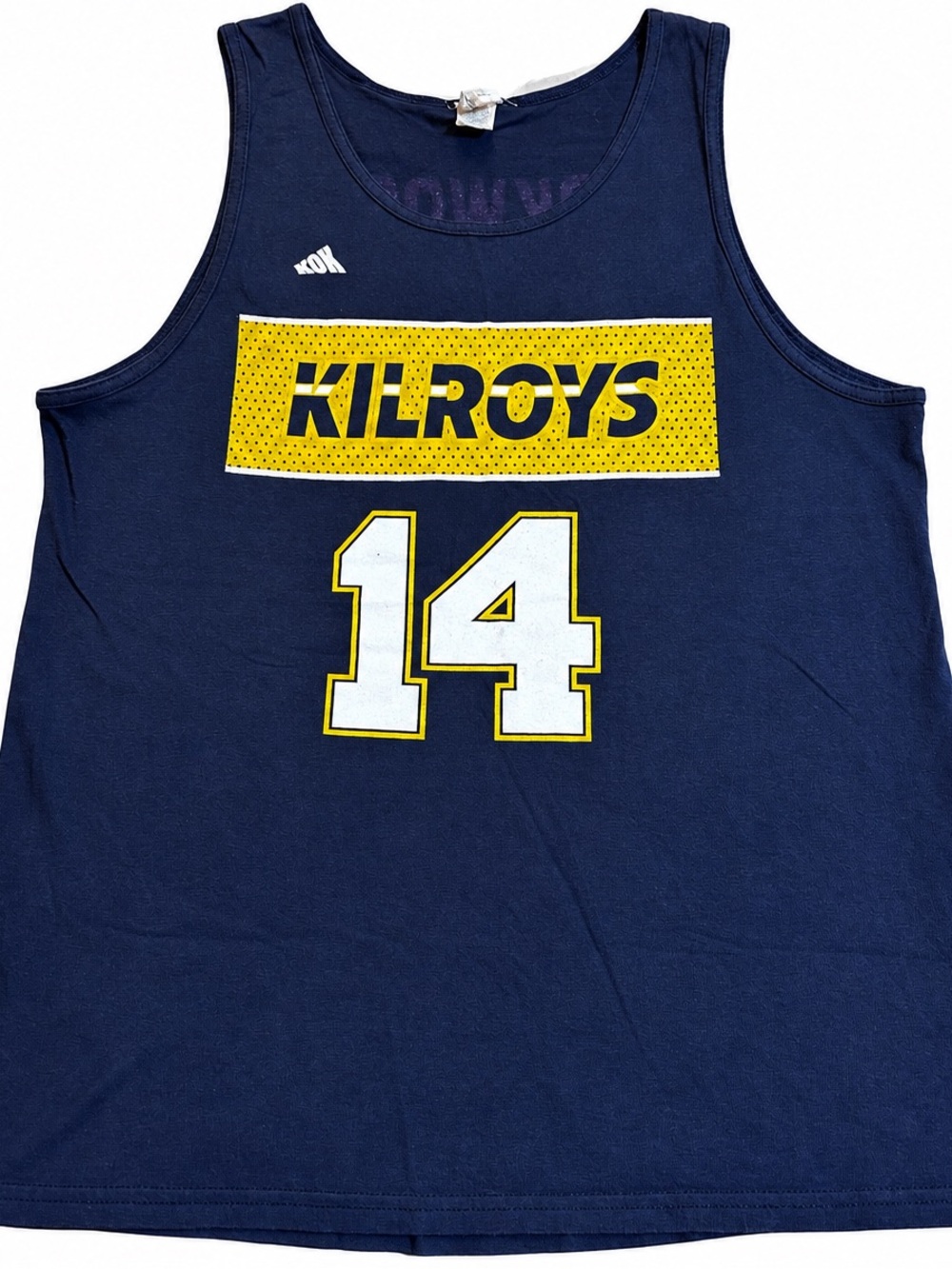 Vintage Kilroys Kirkwood #14 IU Bloomington College Bar Tank Top Navy Large